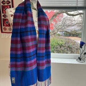 Scarf blue purple check